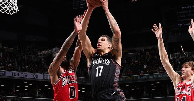 pg-小波特26+7武切维奇19+6 篮网险胜公牛结束五连败